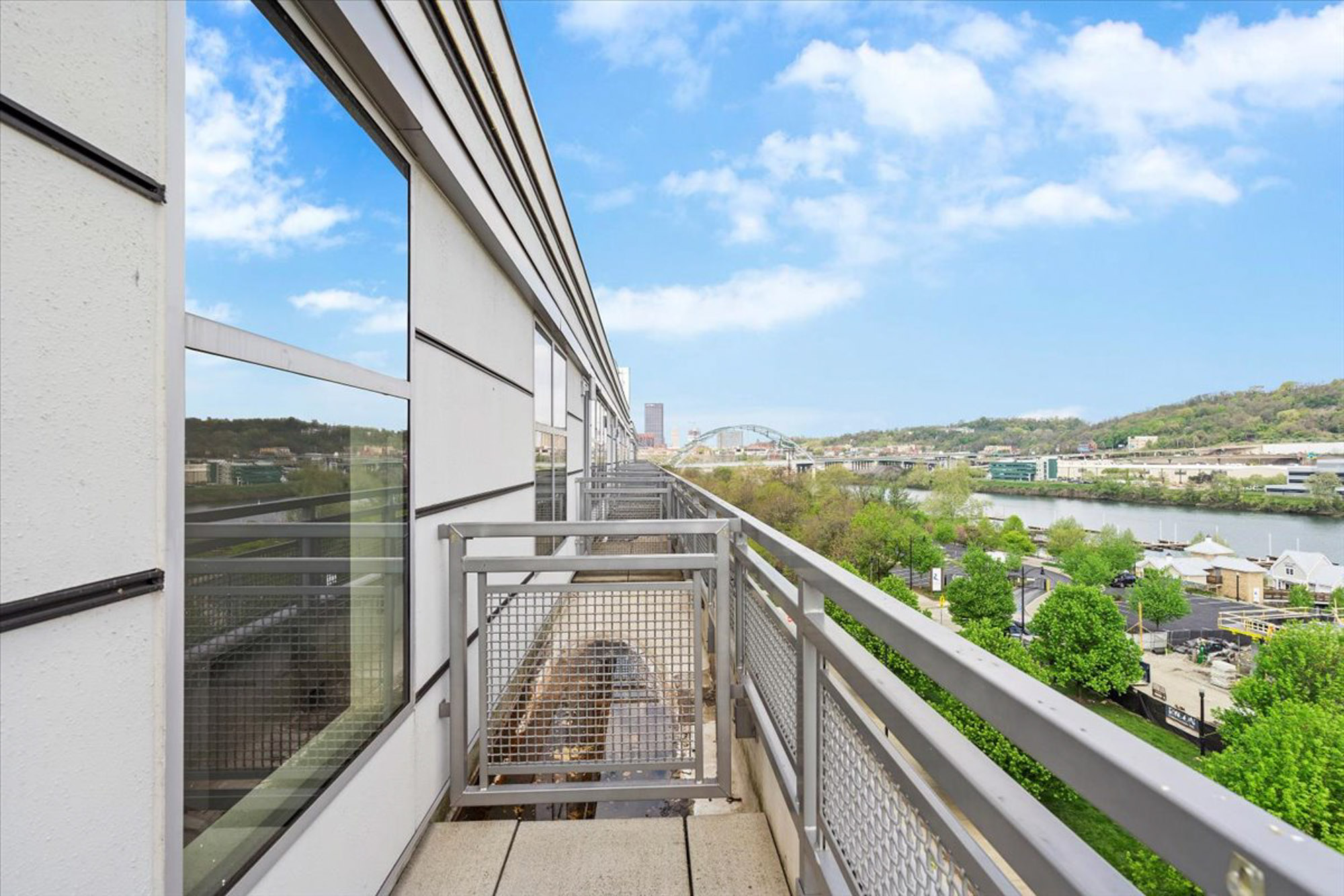 A balcony at 2626 South Side Flats apartments in Pittsburg.