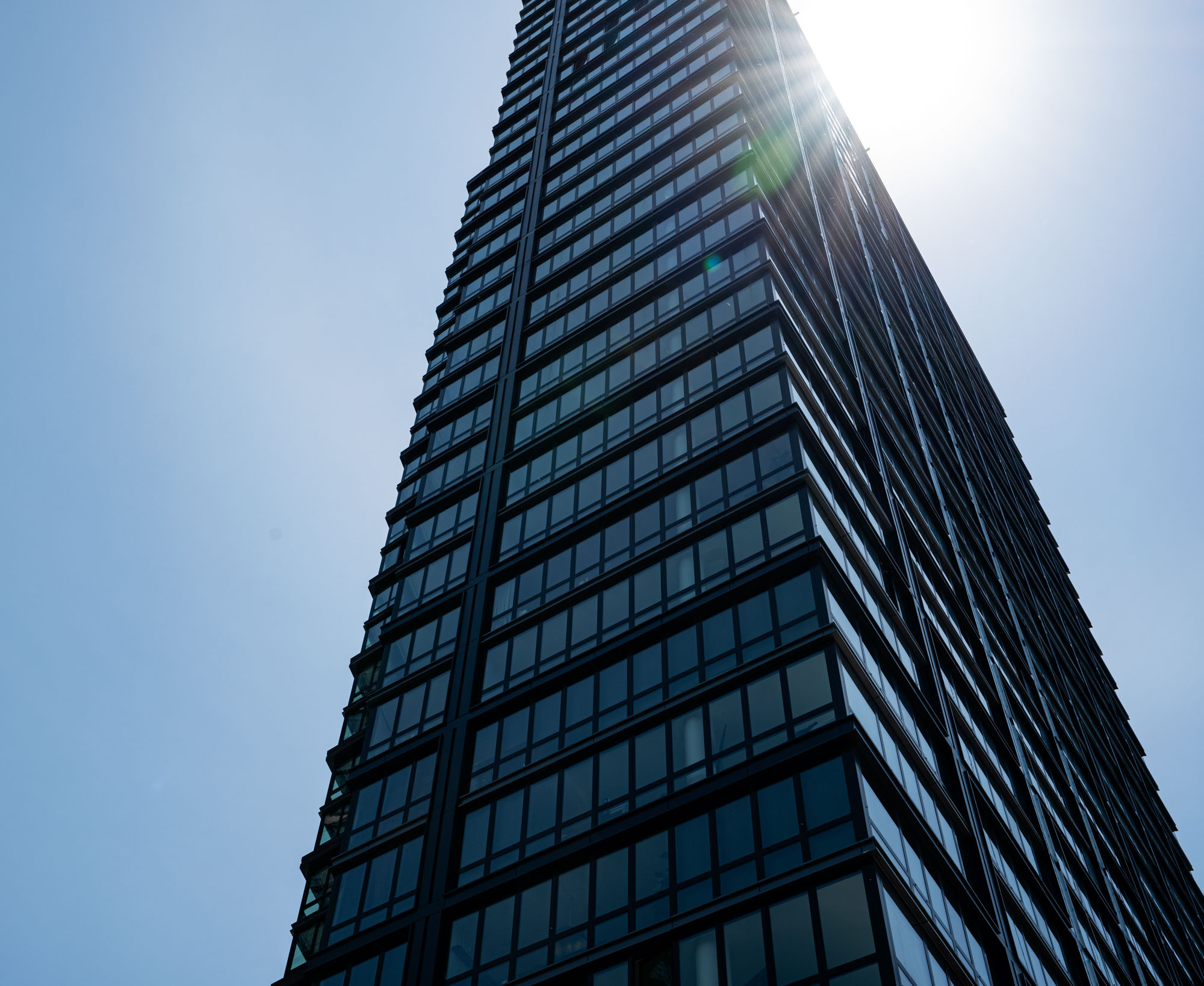 The exterior of Two Blue Slip apartments in Greenpoint Landing.