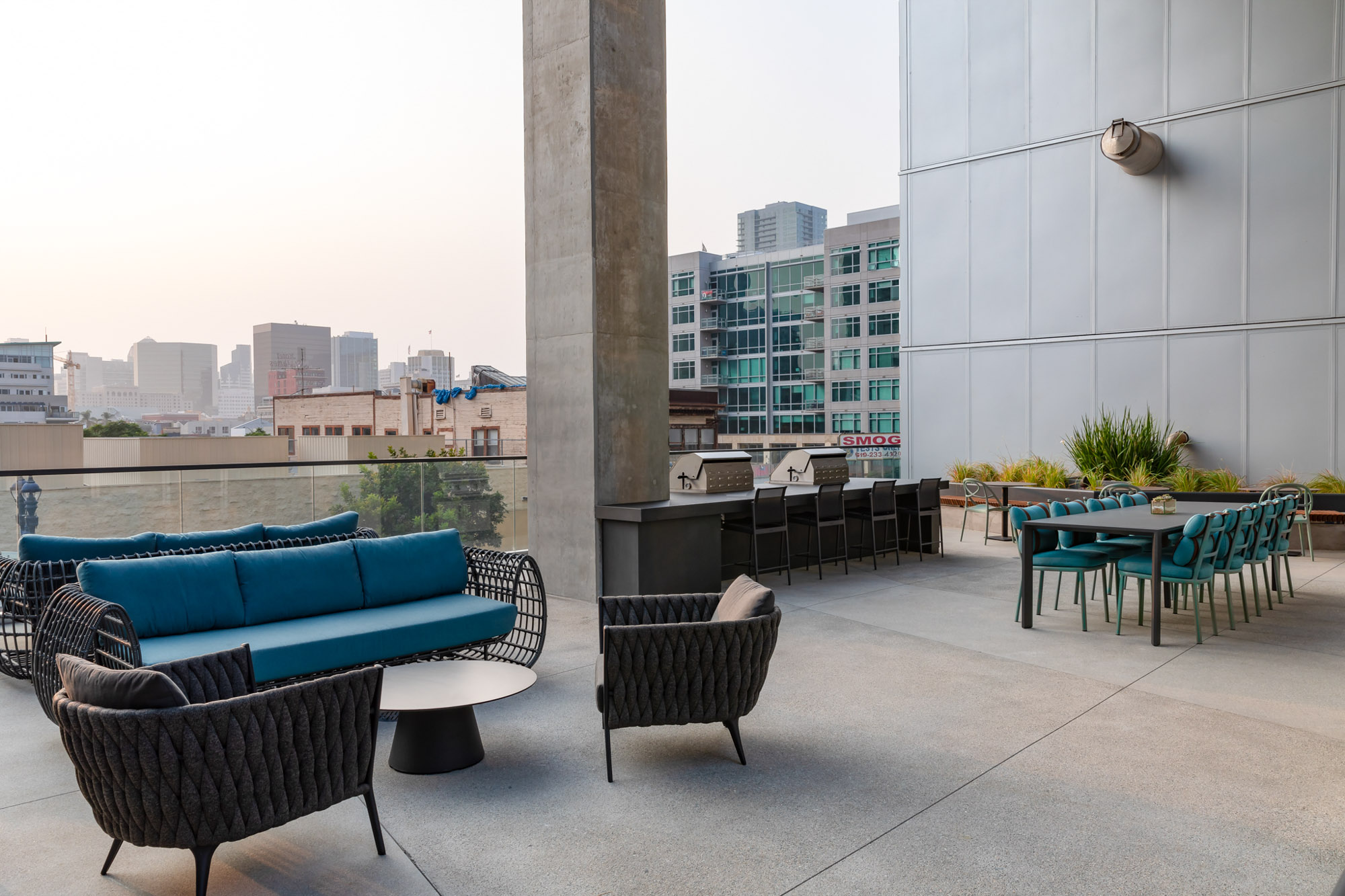 Second Floor BBQ at The Merian apartments in San Diego, California.