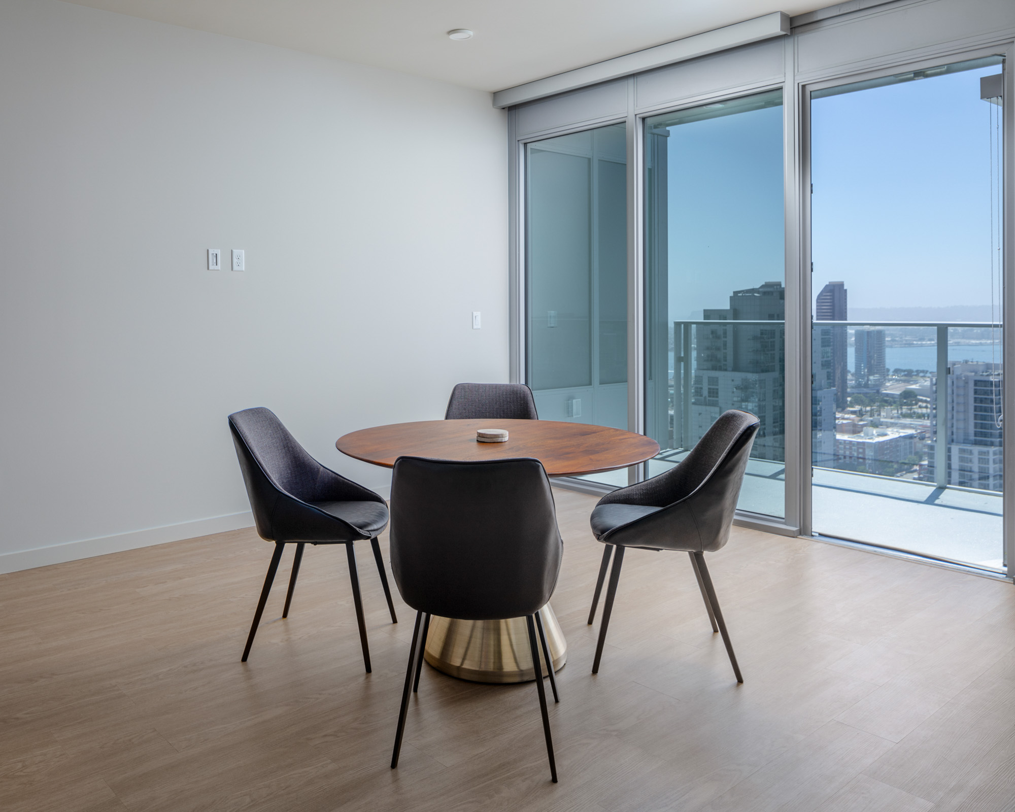 Living space at The Merian Apartments in San Diego, California.