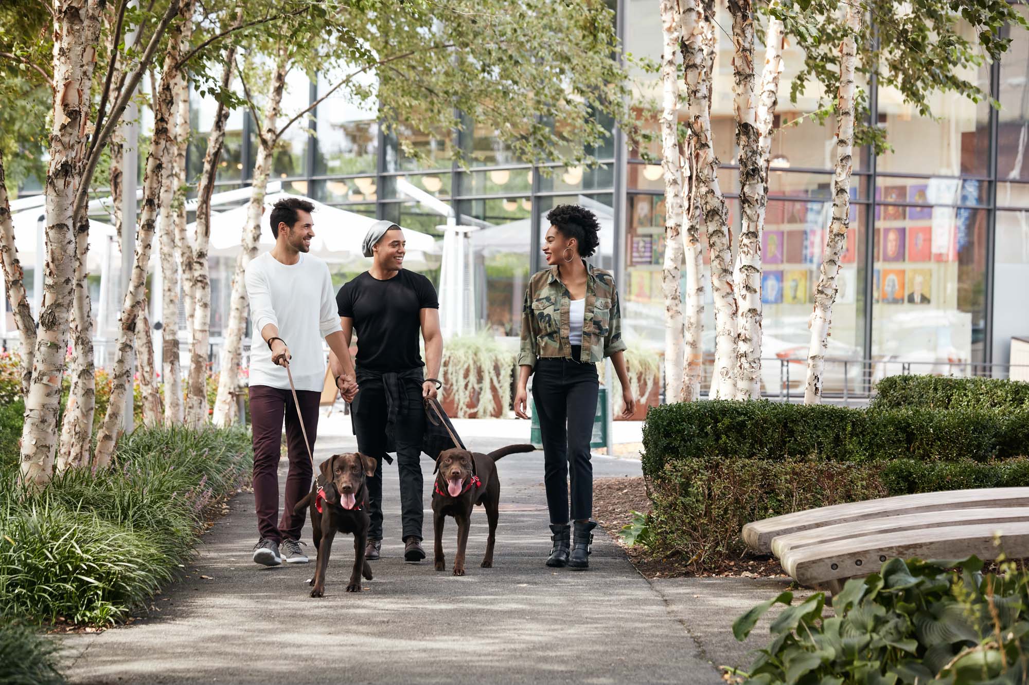 A walking path near Guild apartments at The Yards in Washington, DC.