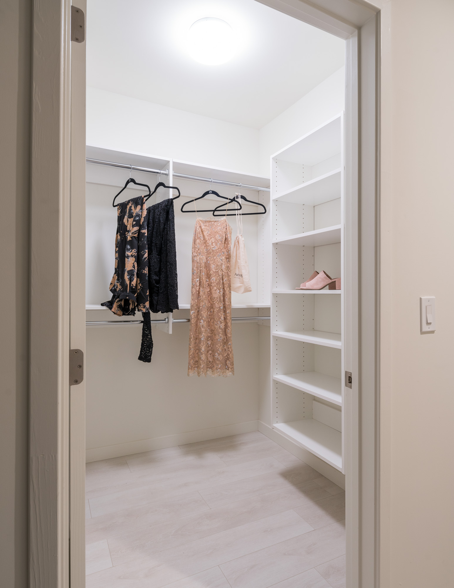 The closet in an Atelier apartment in downtown Los Angeles.