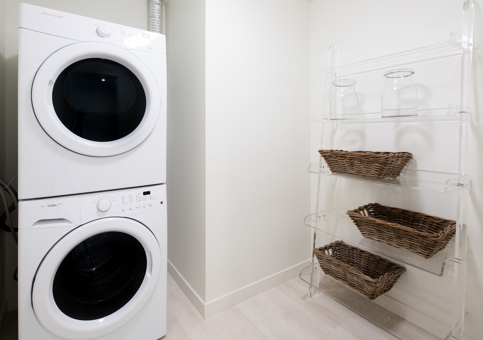 The washer and dryer in an Atelier apartment in downtown Los Angeles.