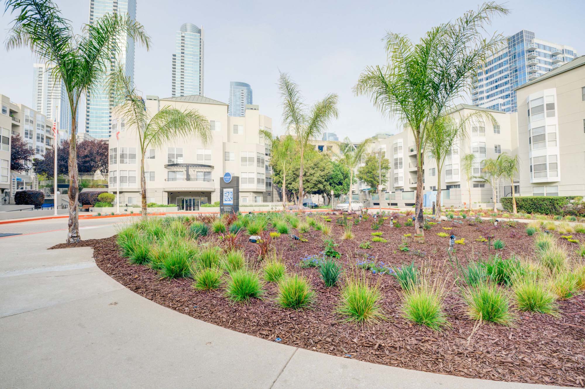 The entrance in Bayside Village in San Francisco.