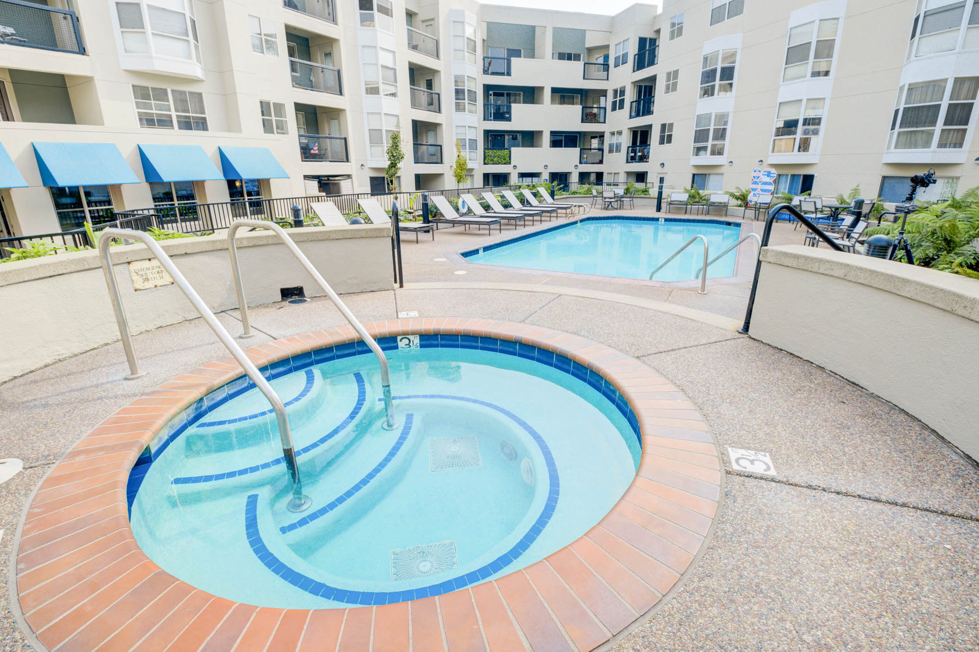 The hot tub in Bayside Village in San Francisco.