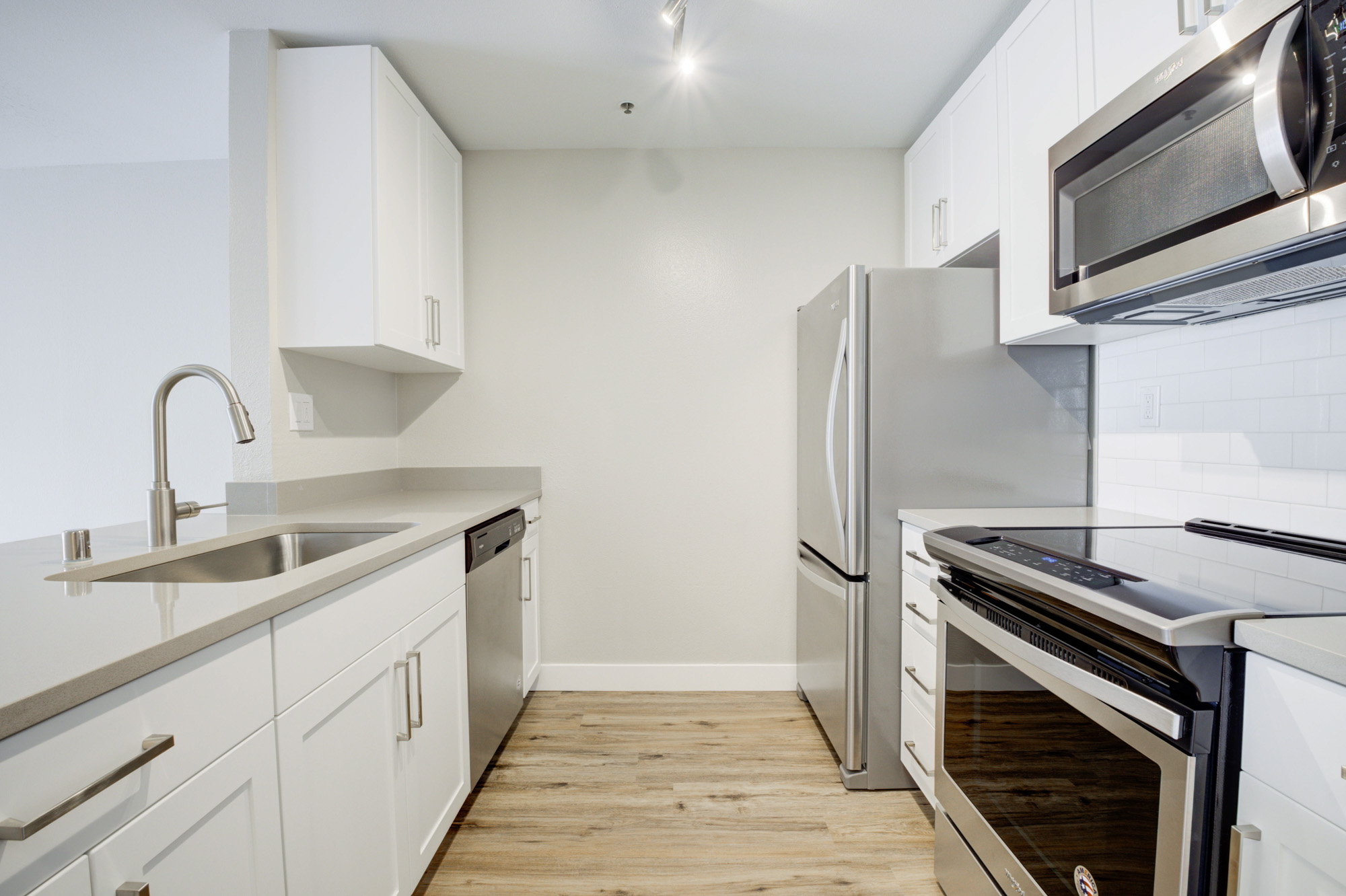 A kitchen in Bayside Village in San Francisco.