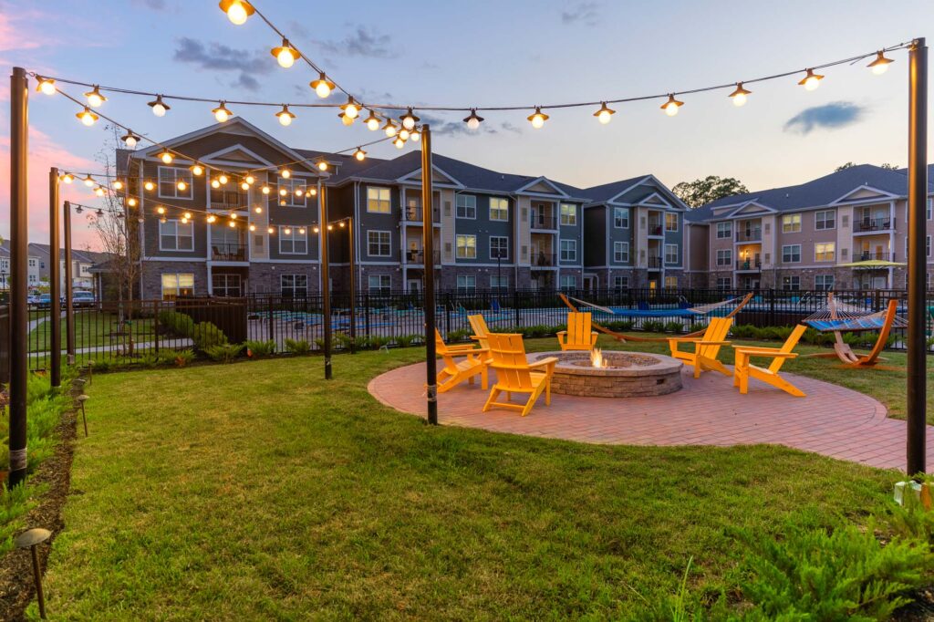 The firepit at Briggs and Union apartments in Mount Laurel, New Jersey.