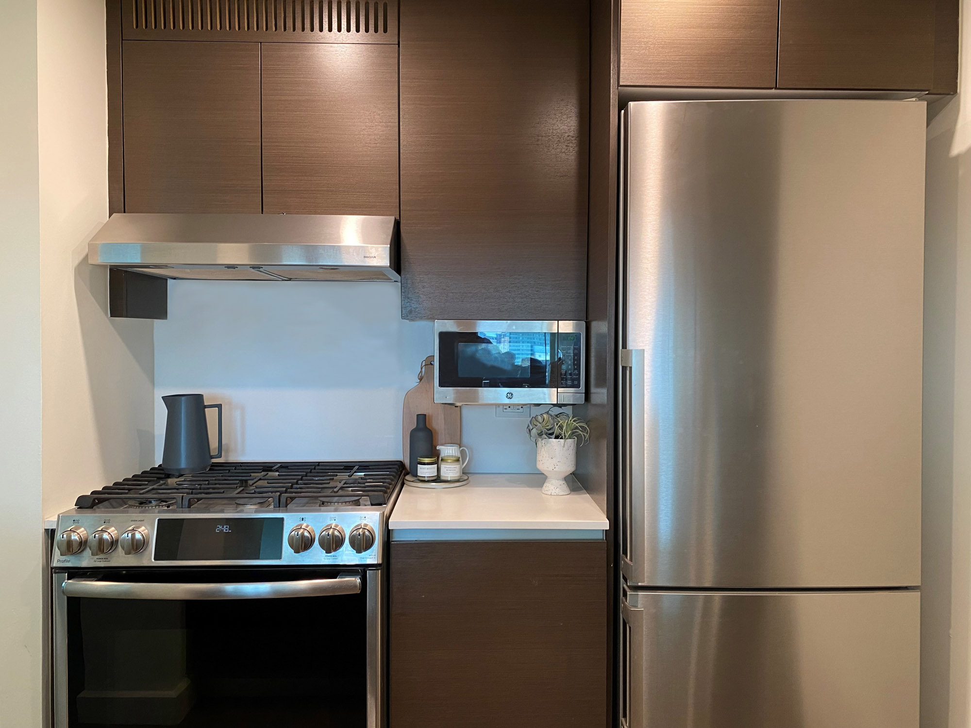 A kitchen at The Olivia in Manhattan, NYC.