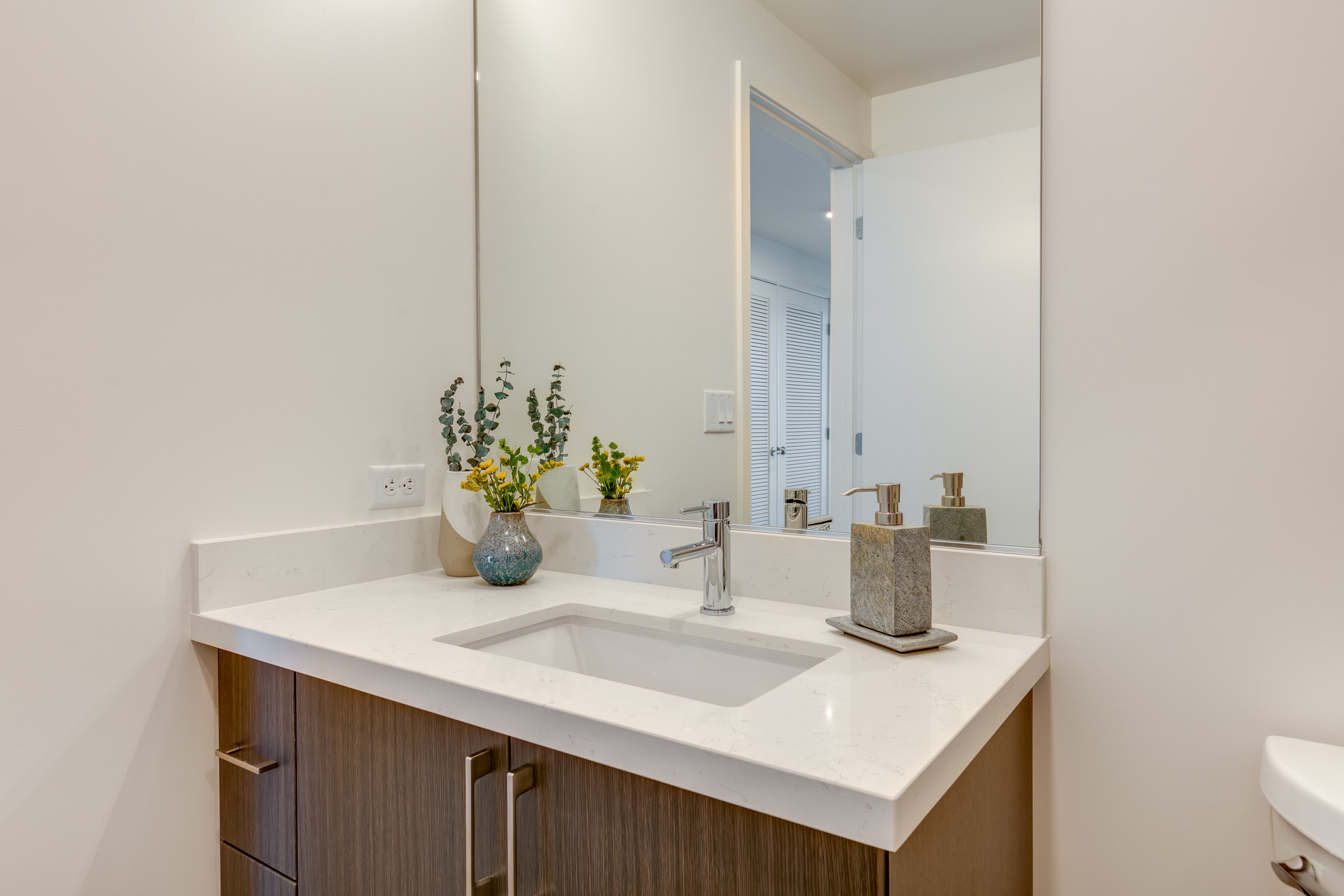 A bathroom at The Merian Apartments in San Diego, California.