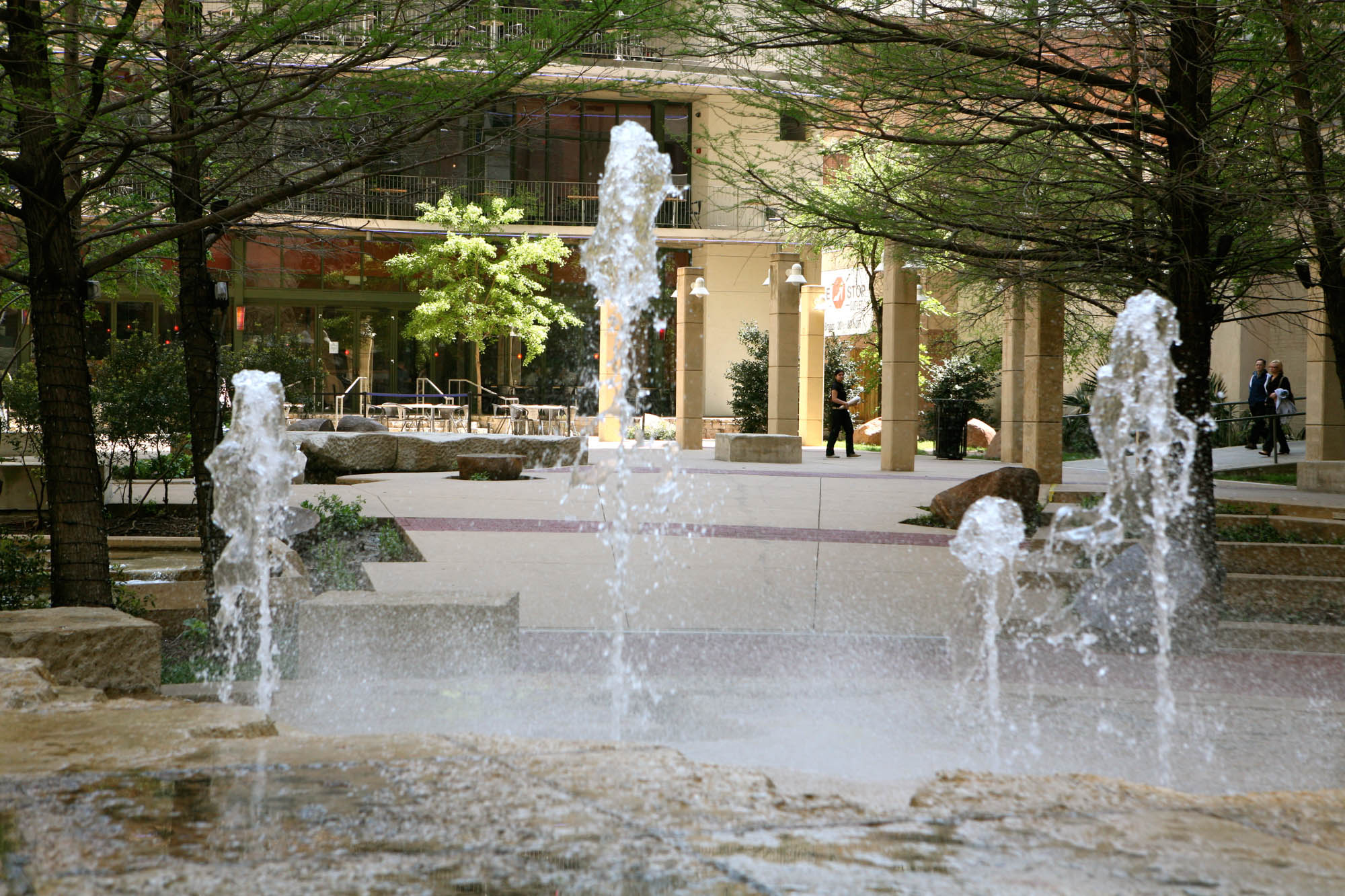 Fountains near The Continental in Dallas, TX