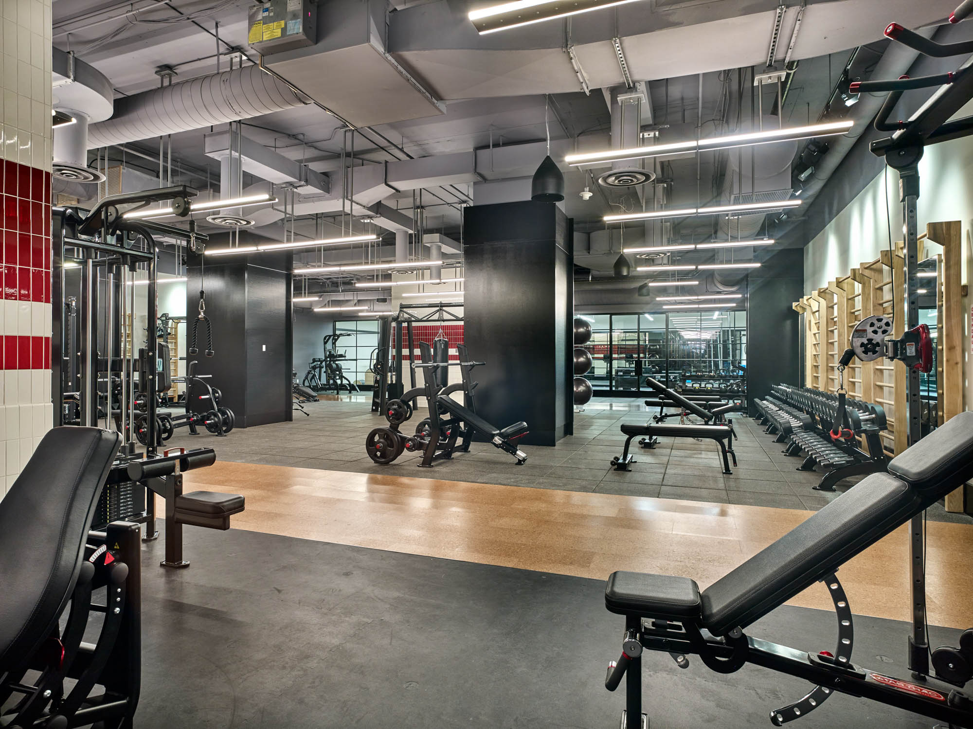 The fitness center in The Eugene apartment in Manhattan, New York.