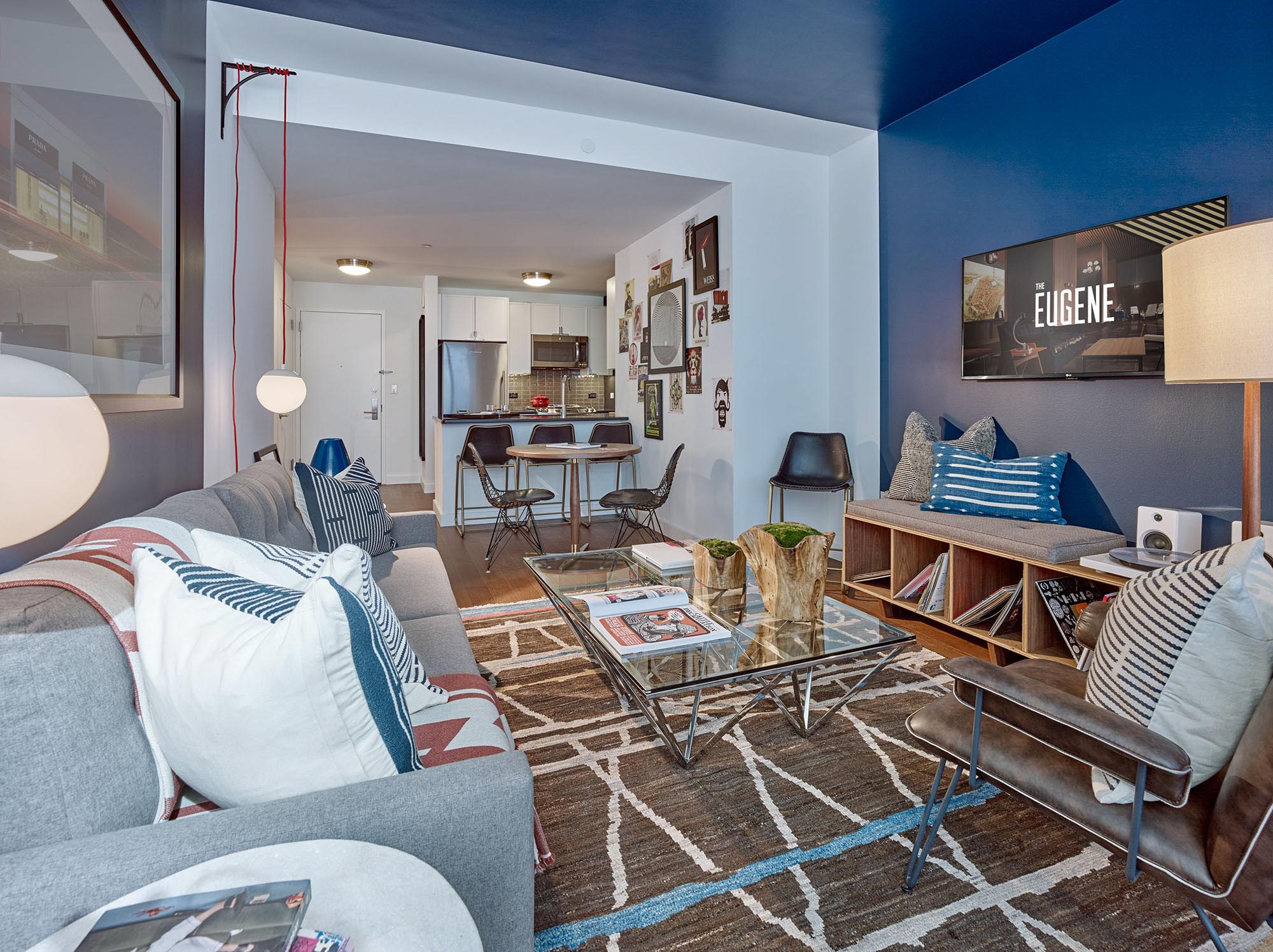 A living area in The Eugene apartment in Manhattan, New York.