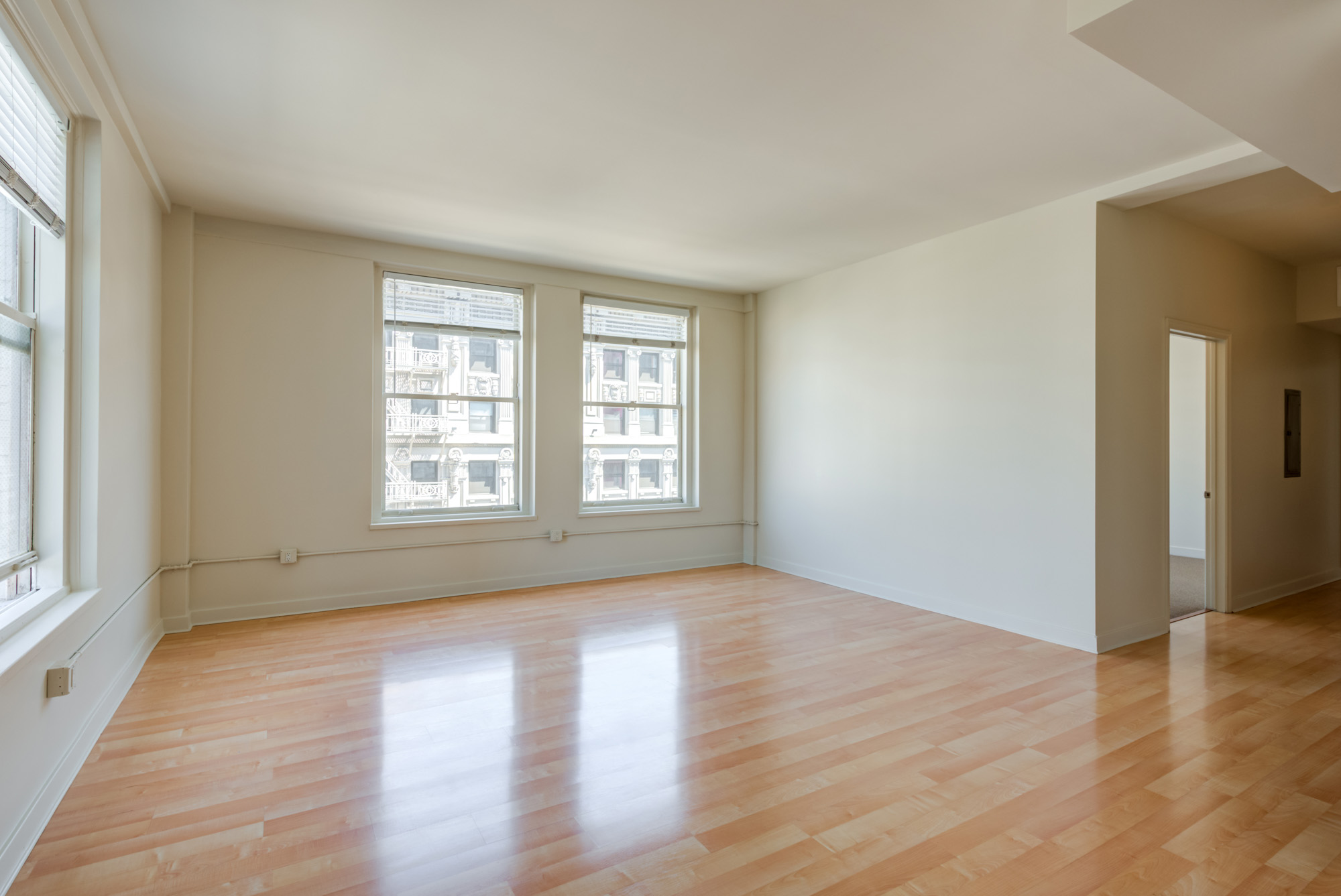 Living area at Metro 417 in downtown Los Angeles, CA