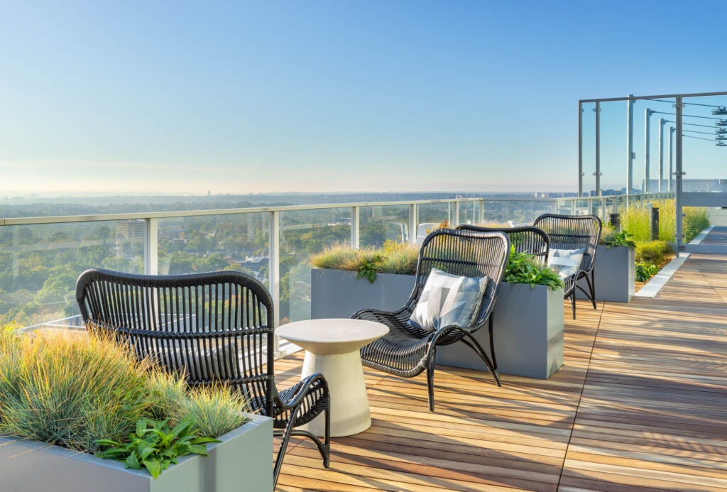 The rooftop at Origin apartments in Norther Virginia.