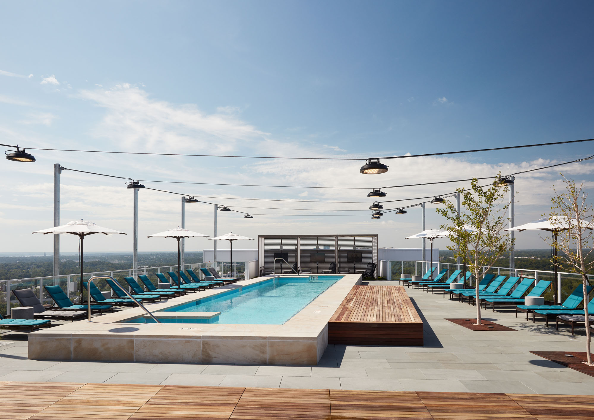 The pool at Origin apartments in Northern Virginia.