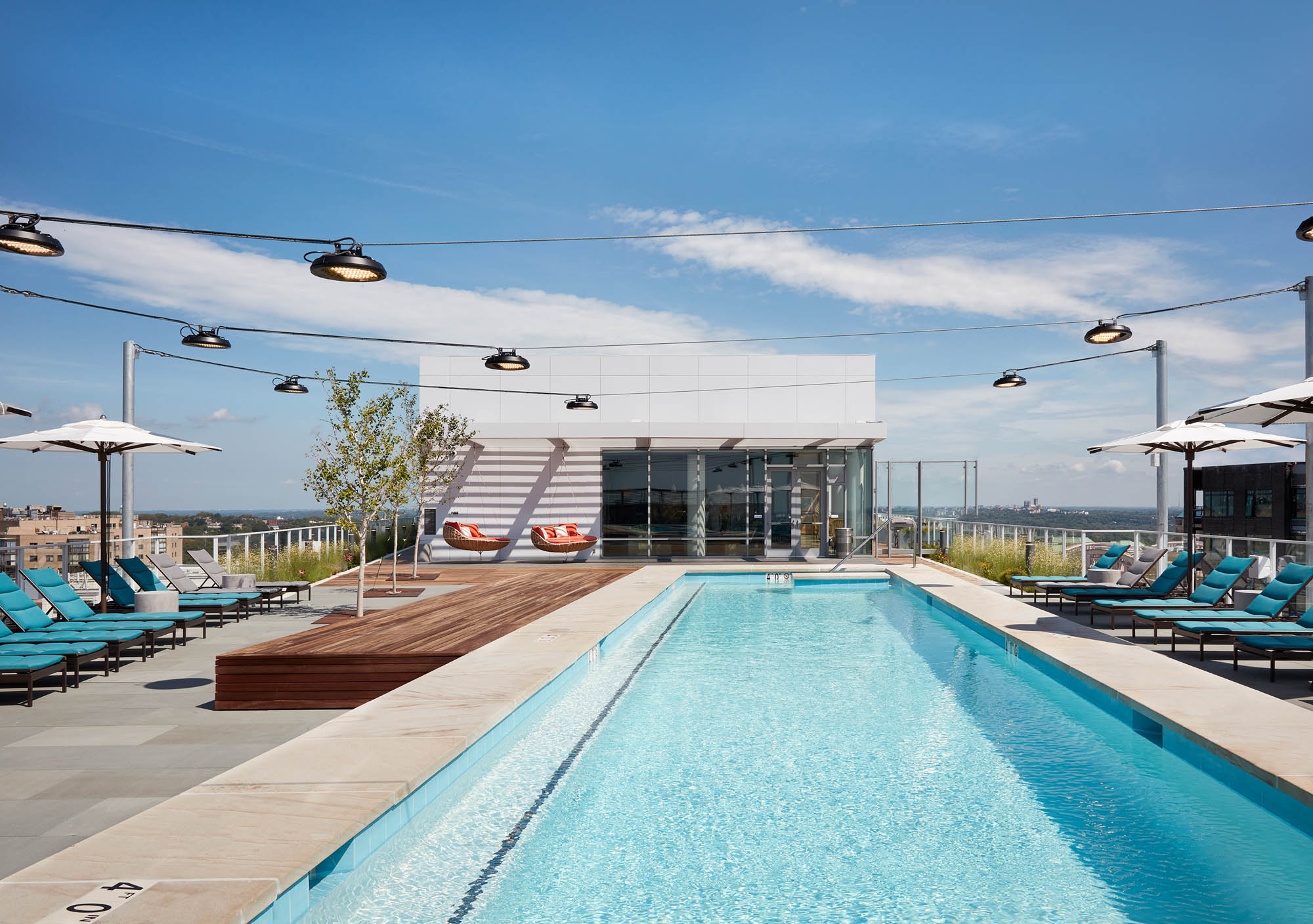 The pool at Origin apartments in Norther Virginia.