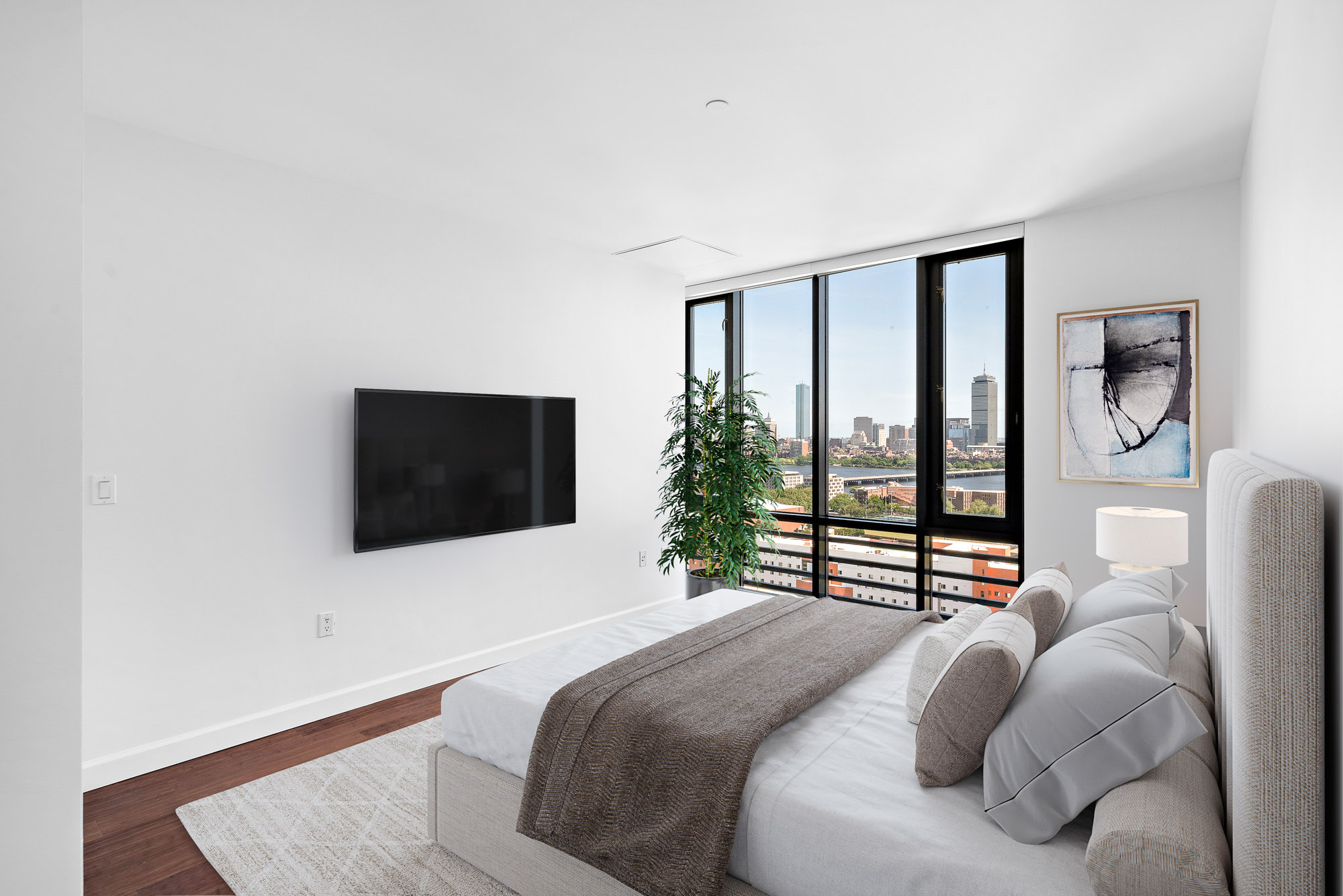 Bedroom at 100 Landsdowne St Apartments