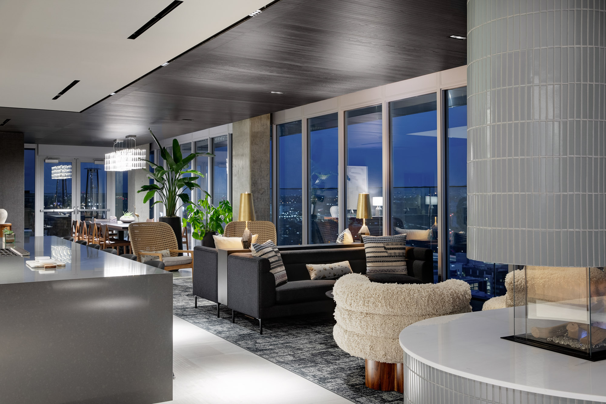 The Sky Lounge at The Merian apartments in San Diego, California.