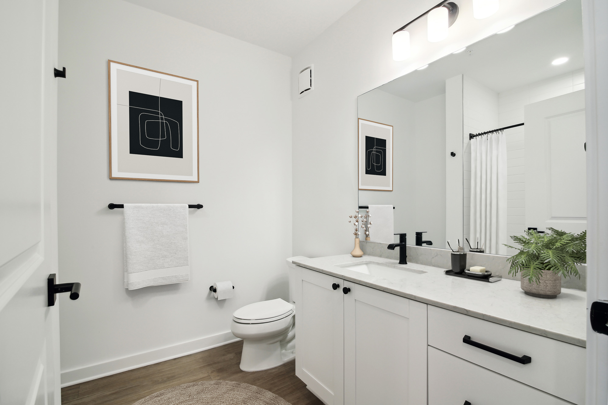 The bathroom in a Tallulah apartment in Atlanta, Georgia.