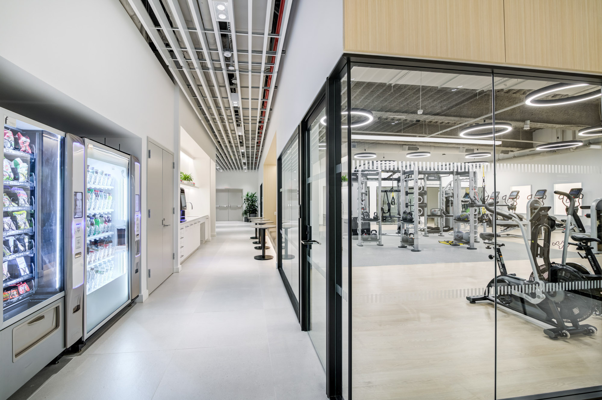 The fitness center at The Olivia in Manhattan, NYC.