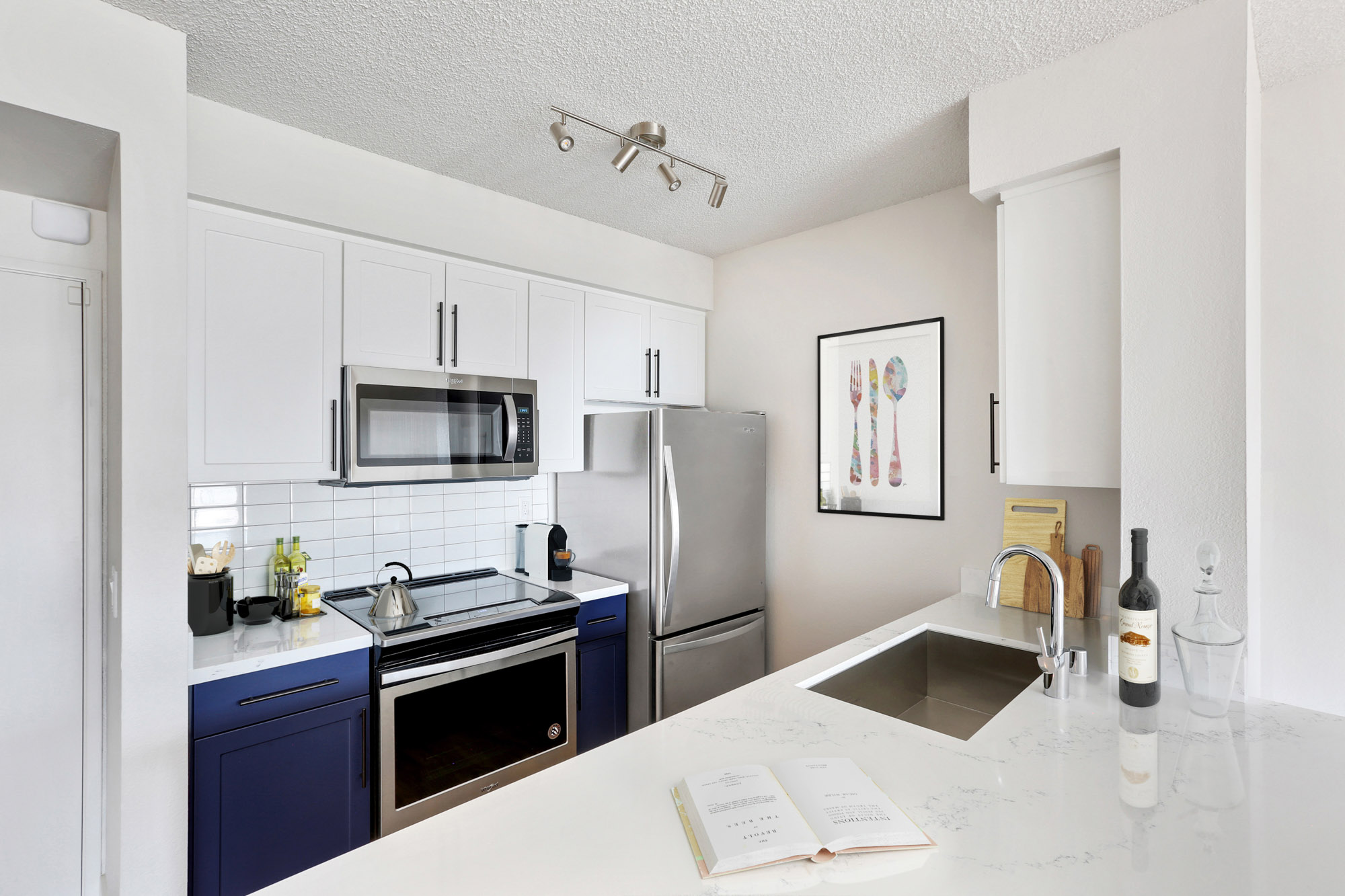 A kitchen in Bayside Village in San Francisco.