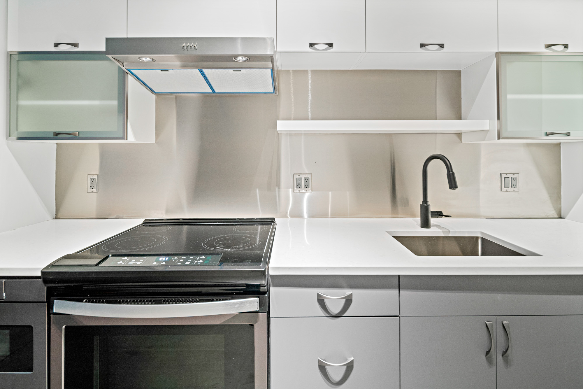 Kitchen at Loft23 apartments in University Park in Cambridge, MA