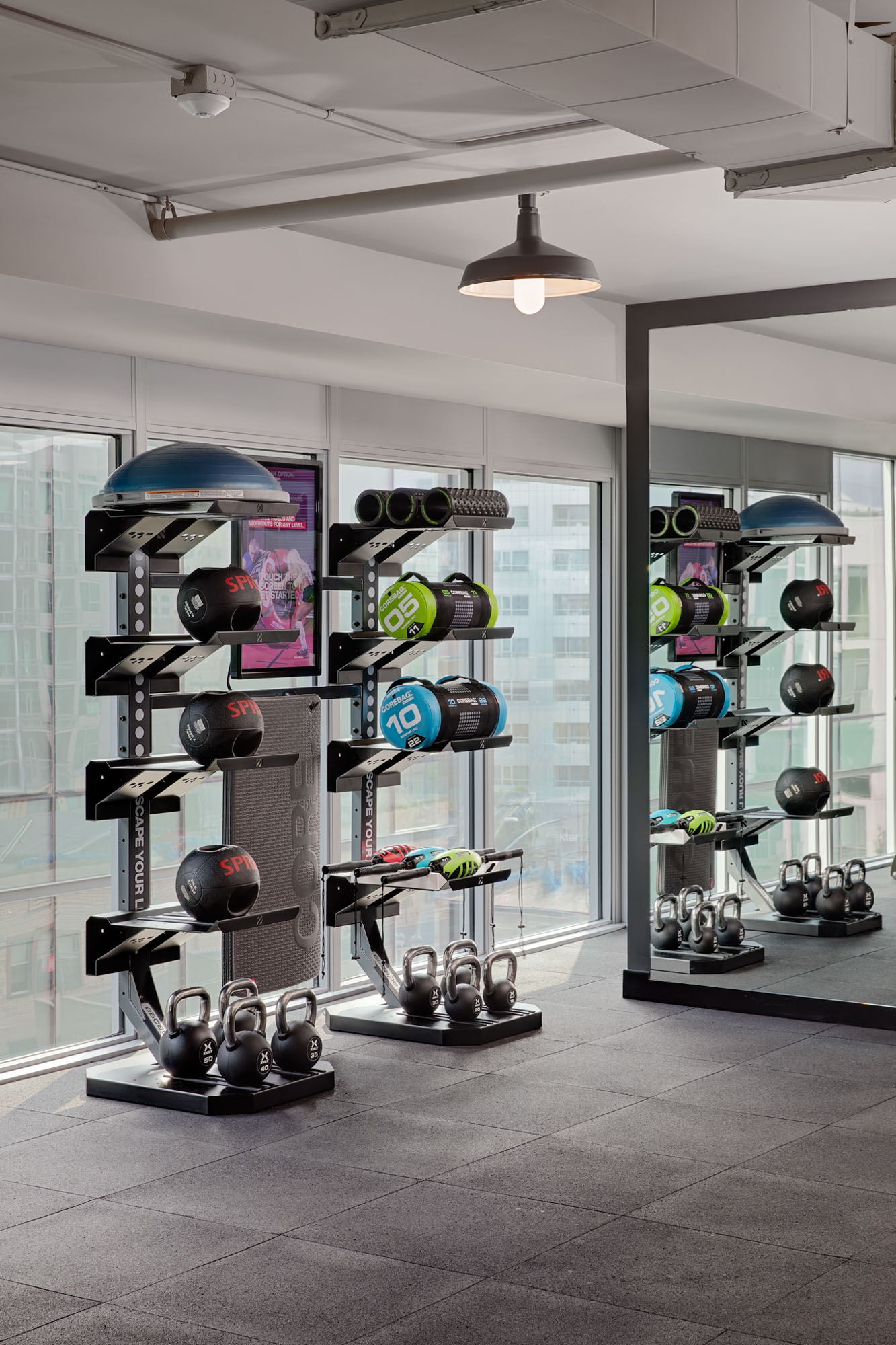 Fitness Studio space at The Merian apartments in San Diego, California.