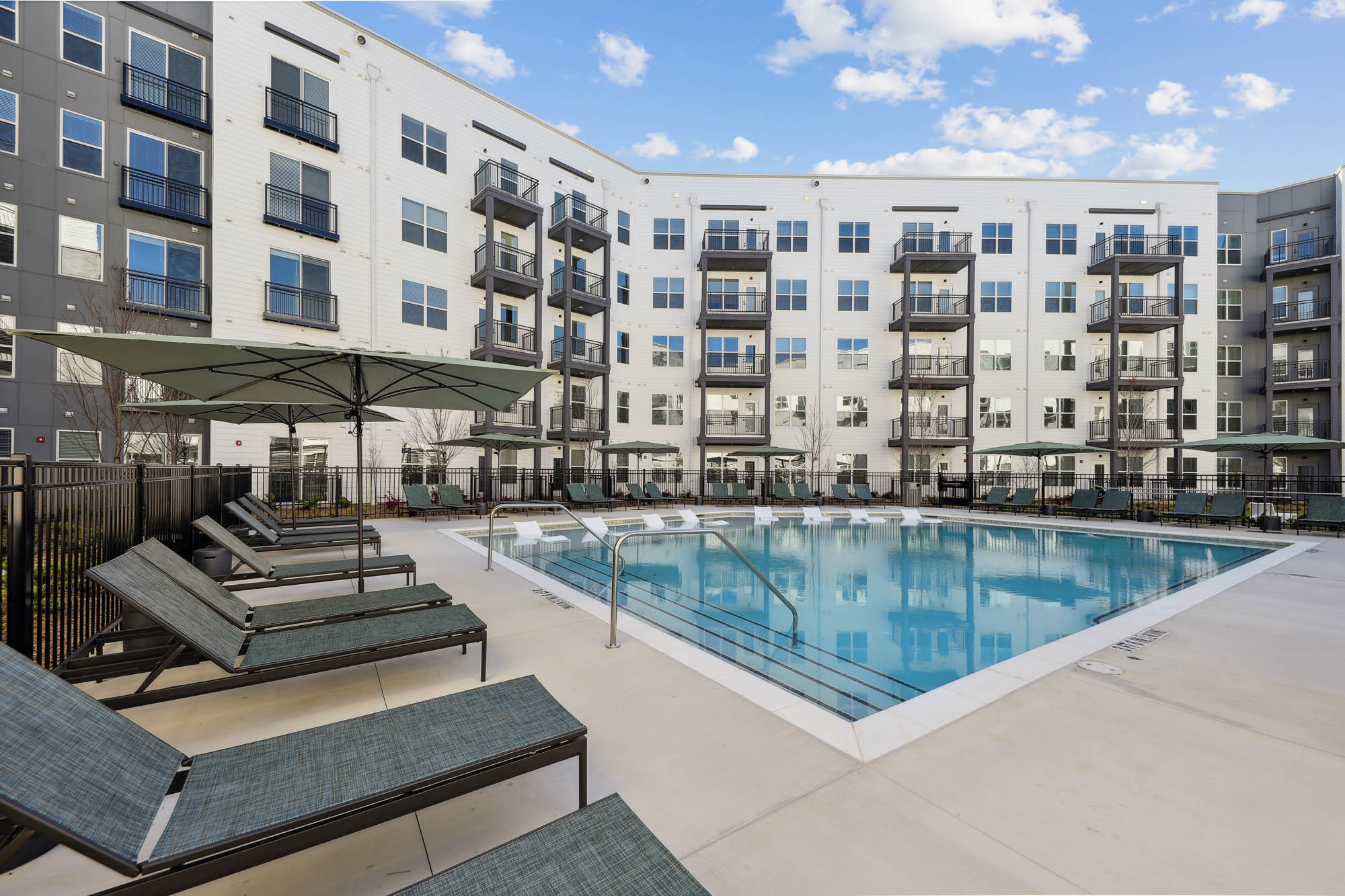 The pool at Tallulah apartments in Atlanta, Georgia.