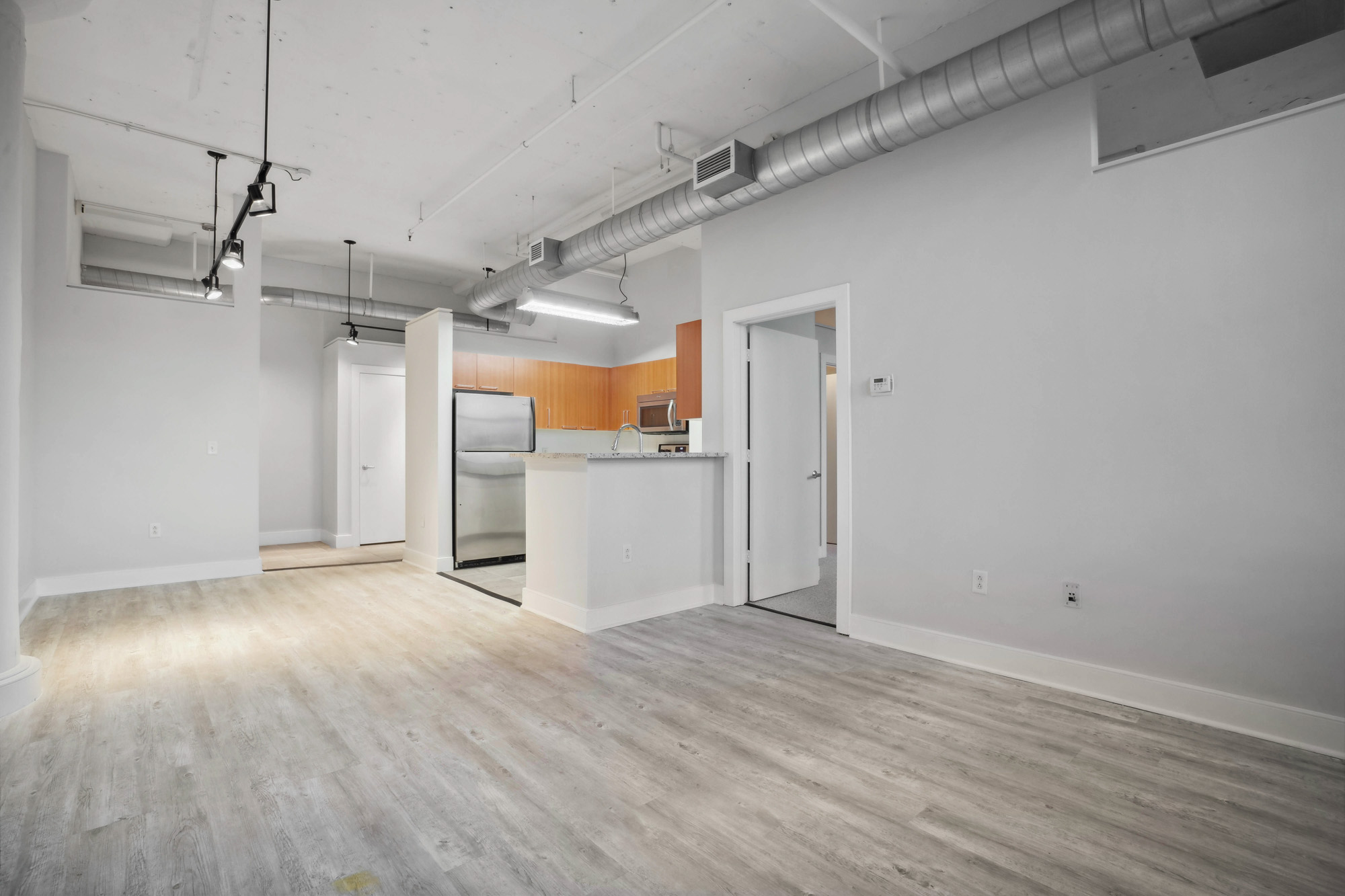 Living area at The Lofts at 1835 Arch in Philadelphia, PA