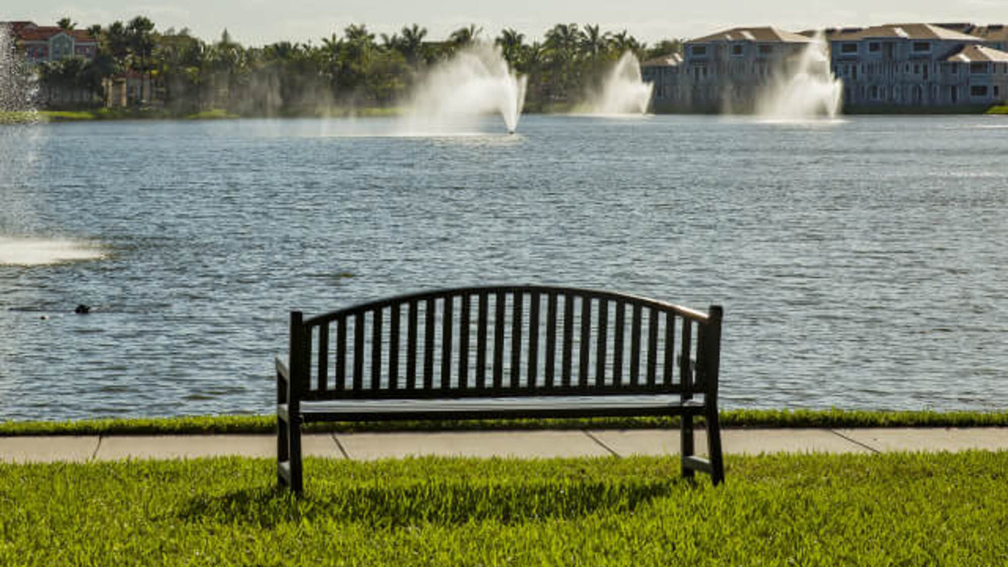 A lake near Solano at Miramar apartments in Miramar, FL.