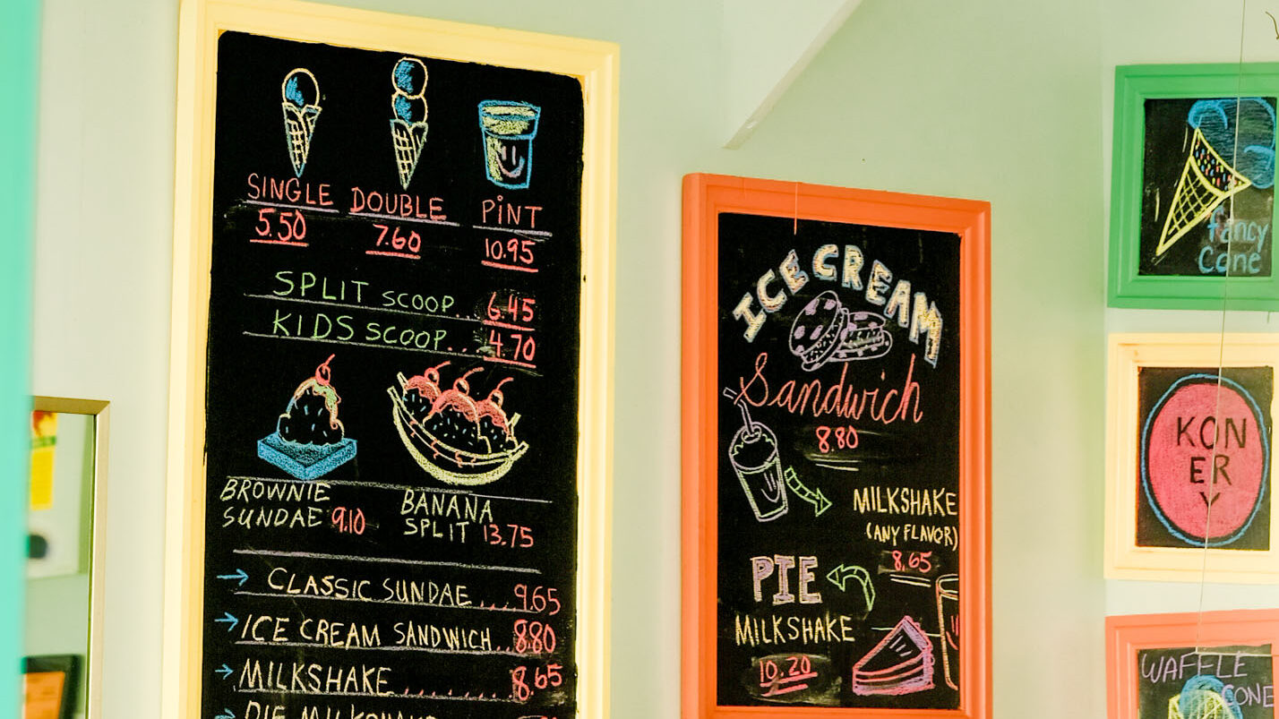 An ice cream shop in Greenpoint Landing in Brooklyn, New York.